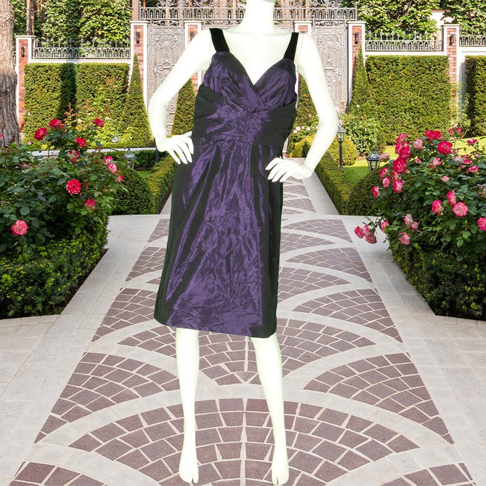 Banana Republic Purple Satin Dress Large